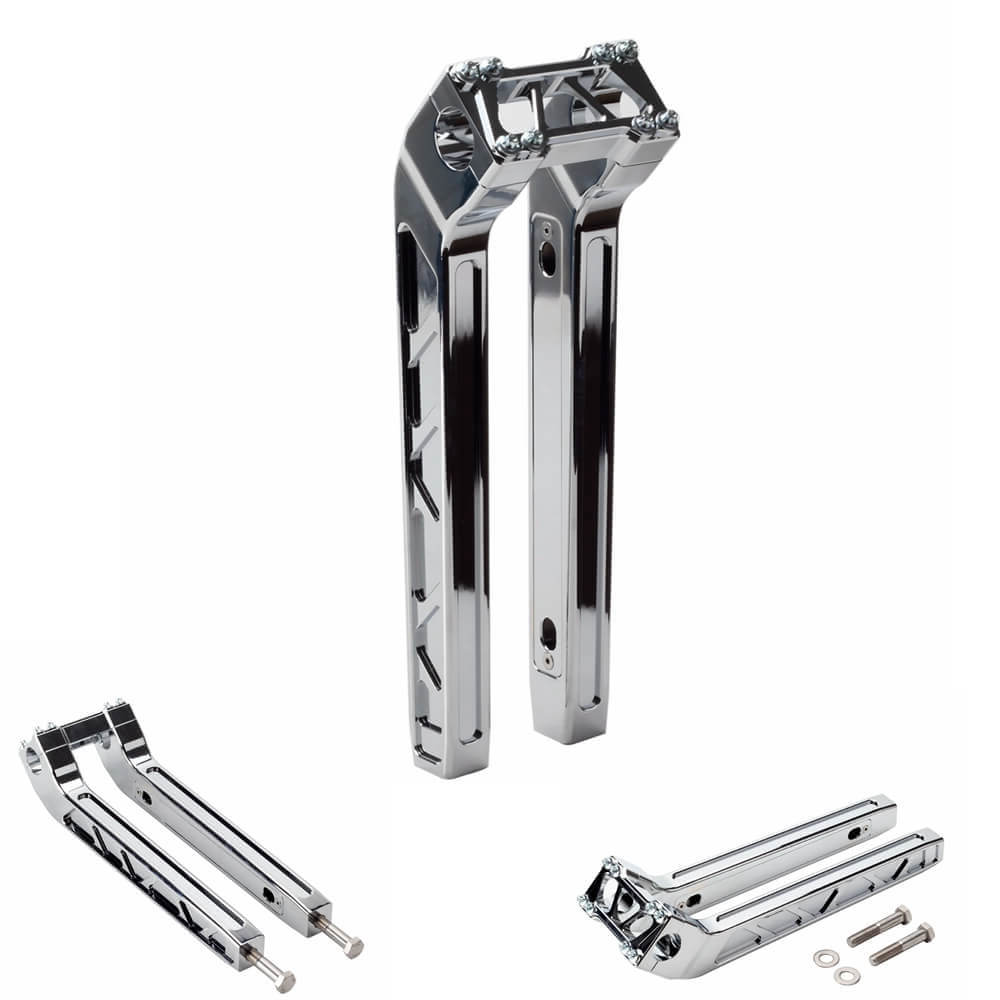 1-1/8" Tapered Fat Bars Pullback Handlebar Risers 4"-14" For Harley Low Rider Fat Street Bob FLFB FLSL FXBB FXBR FXFB FXLR FXLRS FXLRST - pazoma