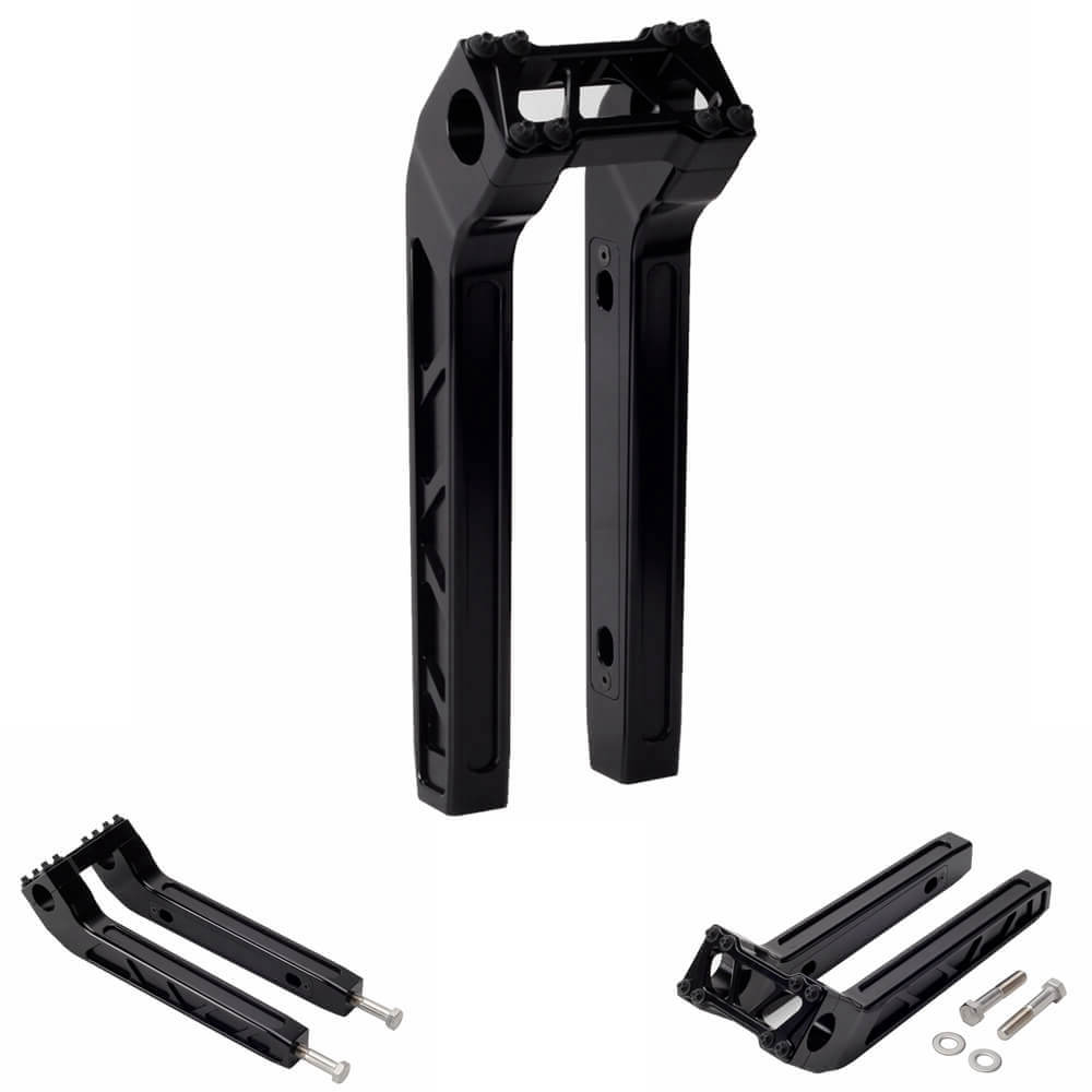 1-1/8" Tapered Fat Bars Pullback Handlebar Risers 4"-14" For Harley Low Rider Fat Street Bob FLFB FLSL FXBB FXBR FXFB FXLR FXLRS FXLRST - pazoma