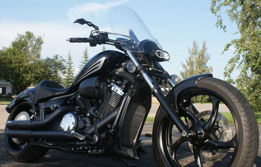 Harley V-Rod Choppers Bobbers Cyclops Custom Motorcycle Headlight Double Oval Wave Twin Headlamp - pazoma