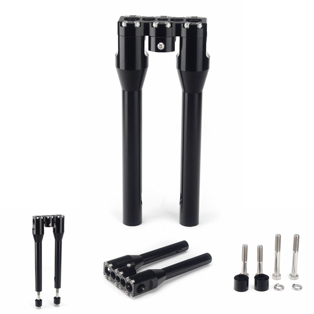 1" 25.4mm Clubstyle Straight Handlebar Risers for Harley Dyna Low Rider FXDLS Fat Street Bob FXDF Softail Sportster Road King - pazoma