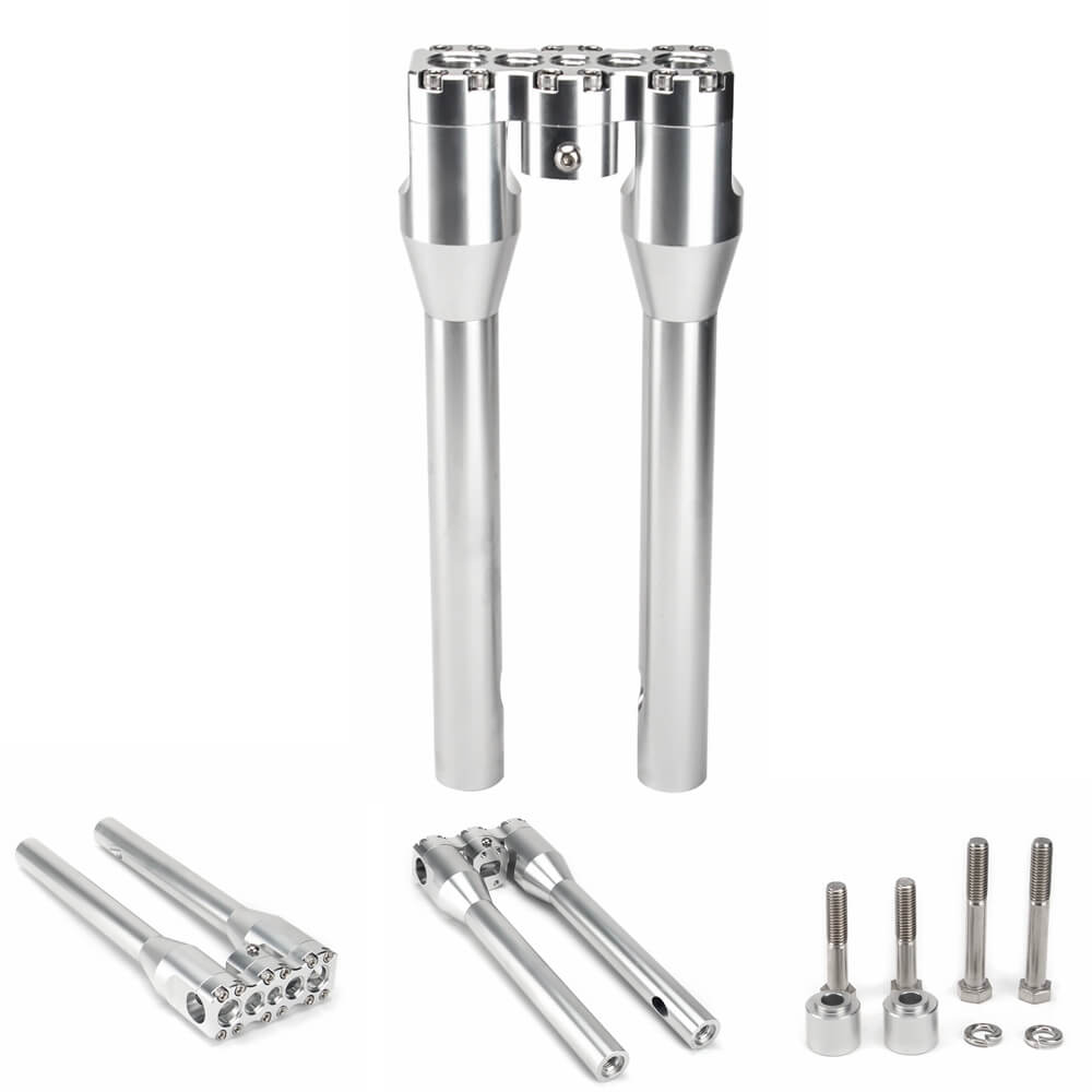 1" 25.4mm Clubstyle Straight Handlebar Risers for Harley Dyna Low Rider FXDLS Fat Street Bob FXDF Softail Sportster Road King - pazoma