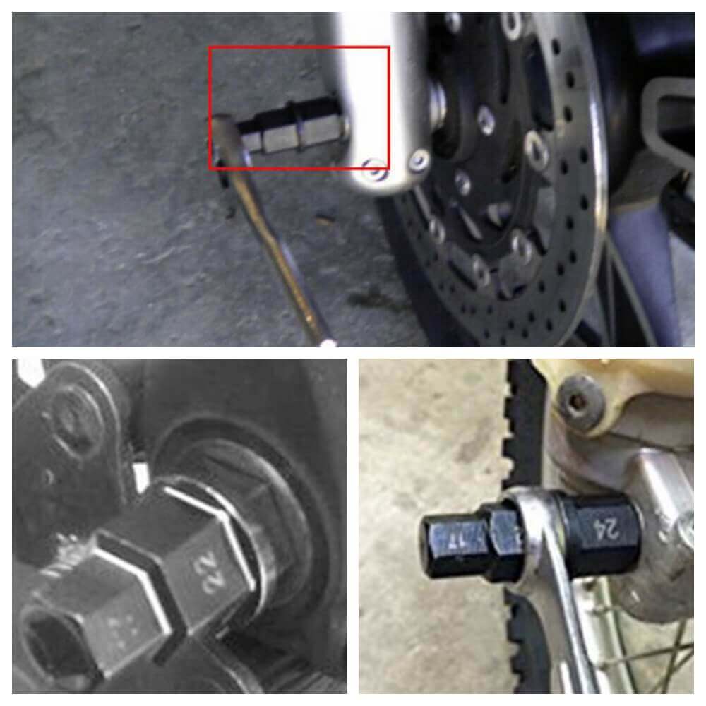 1 Pcs 17 19 22 24mm Motorcycle Front Rear Wheel Axle Hex 17 19 22 24mm Axle Hex Spindle Driver Removal Tool Motorcycle Axle Tool - pazoma