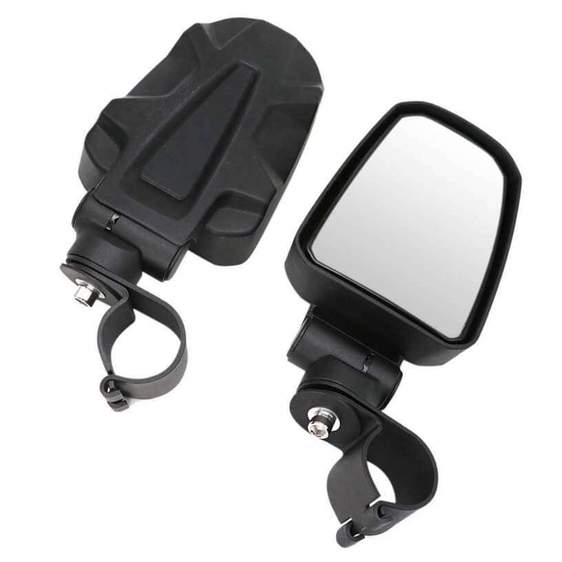 2" UTV Cast Aluminium Pursuit Side View Mirror Compatible for Polaris RZR XP1000 Ranger Can-Am Commander Maverick - pazoma