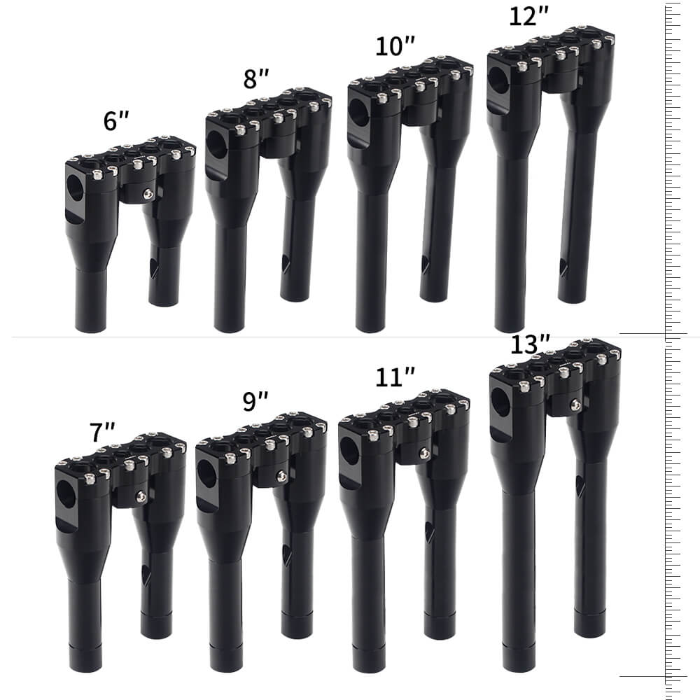 1" 25.4mm Clubstyle Straight Handlebar Risers for Harley Dyna Low Rider FXDLS Fat Street Bob FXDF Softail Sportster Road King - pazoma