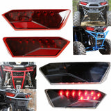 Polaris RZR LED Tail Lights Rear Tail Lamp Replacement for POLARIS 2014-2025 RZR 1000 900 XP S 4 Turbo Premium Red Smoked - pazoma