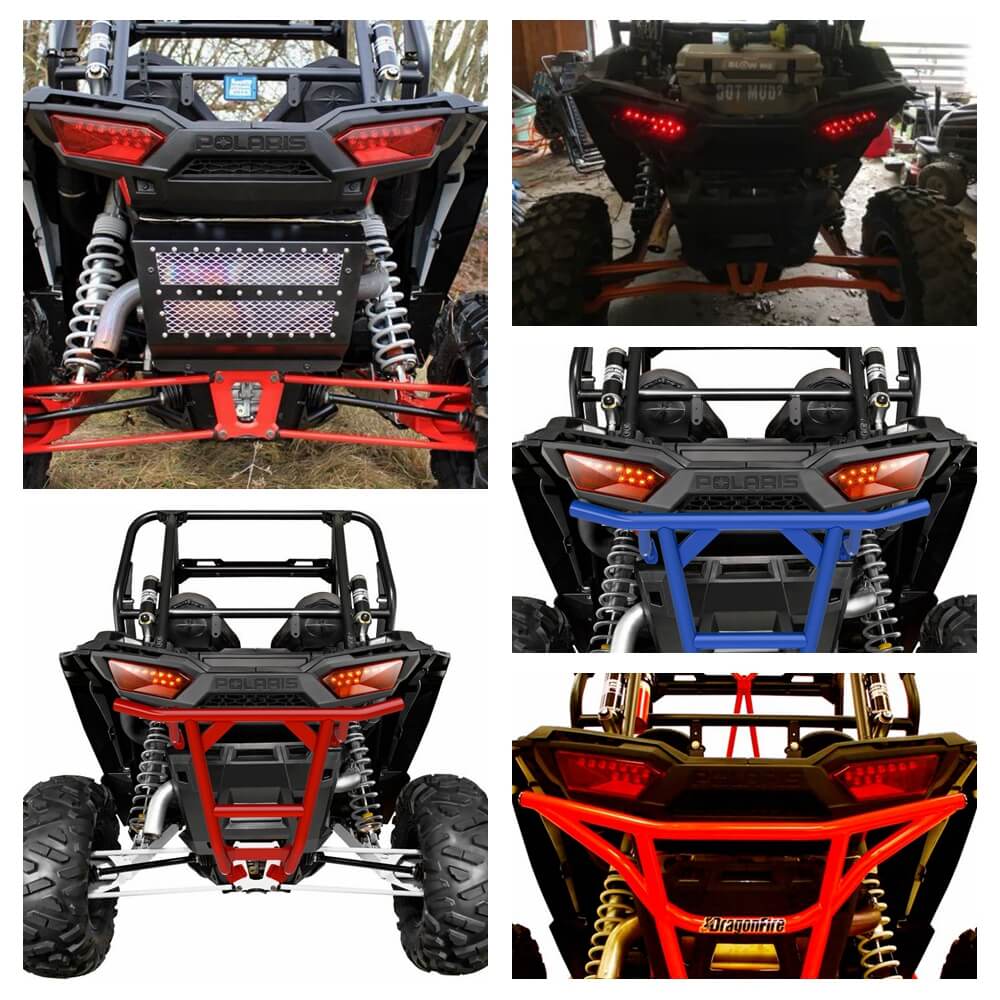 Polaris RZR LED Tail Lights Rear Tail Lamp Replacement for POLARIS 2014-2025 RZR 1000 900 XP S 4 Turbo Premium Red Smoked - pazoma