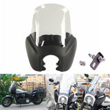 Harley Softail 18+ Street Bob FXBB 114 FXBBS Low Rider FXLR FXST T Sport Fairing Outer w/15" Windshield Headlight Relocation Block - pazoma
