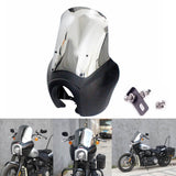 Harley Softail 18+ Street Bob FXBB 114 FXBBS Low Rider FXLR FXST T Sport Fairing Outer w/15" Windshield Headlight Relocation Block - pazoma