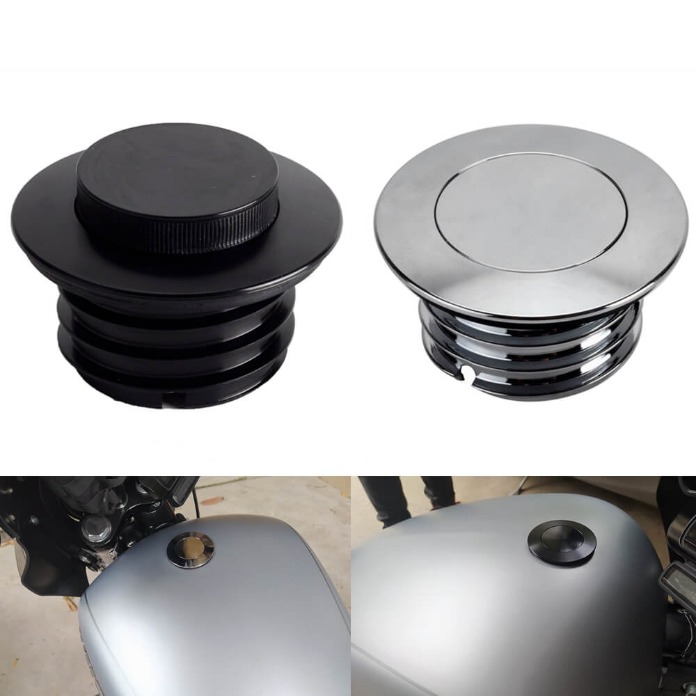 2018-2024 Harley-Davidson Softail M8 FXBB FXBR FXBRS FXST FXBBS CNC Pop-up Flush Mount Vented Low-Profile Gas Oil Tank Fuel Cap - pazoma