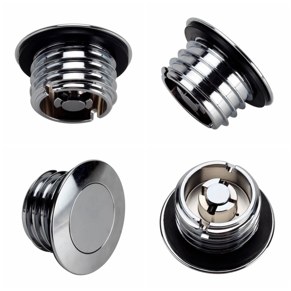 Harley M8 Softail Sport Glide FLSB Slim FLSL Low Rider FXLR FXLRS Pop-up Flush-Mount Fuel Cap and Left Side Tank Cap Kit 2018-21 - pazoma