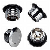 Harley M8 Softail Sport Glide FLSB Slim FLSL Low Rider FXLR FXLRS Pop-up Flush-Mount Fuel Cap and Left Side Tank Cap Kit 2018-21 - pazoma