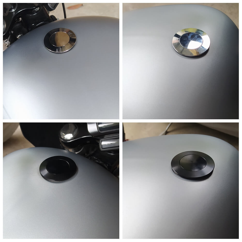 CNC Pop-up Flush Mount Vented Low-Profile Gas Oil Tank Fuel Cap For Harley Softail M8 Street Bob Breakout Standard 114 S 2018-2023 - pazoma