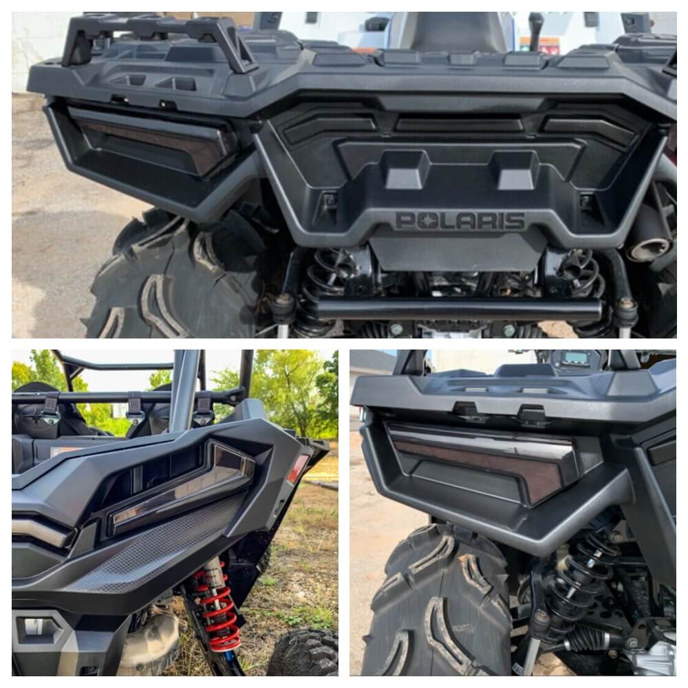 UTV LED Taillights Tail Lights Assembly Rear Lamps for Polaris RZR XP Turbo Sportsman 1000 850 570 2017-2025 - pazoma