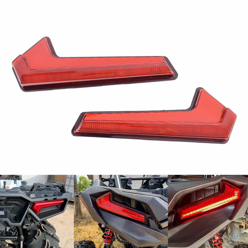 UTV LED Taillights Tail Lights Assembly Rear Lamps for Polaris RZR XP Turbo Sportsman 1000 850 570 2017-2025 - pazoma