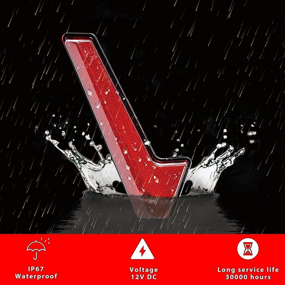 UTV LED Taillights Tail Lights Assembly Rear Lamps for Polaris RZR XP Turbo Sportsman 1000 850 570 2017-2025 - pazoma