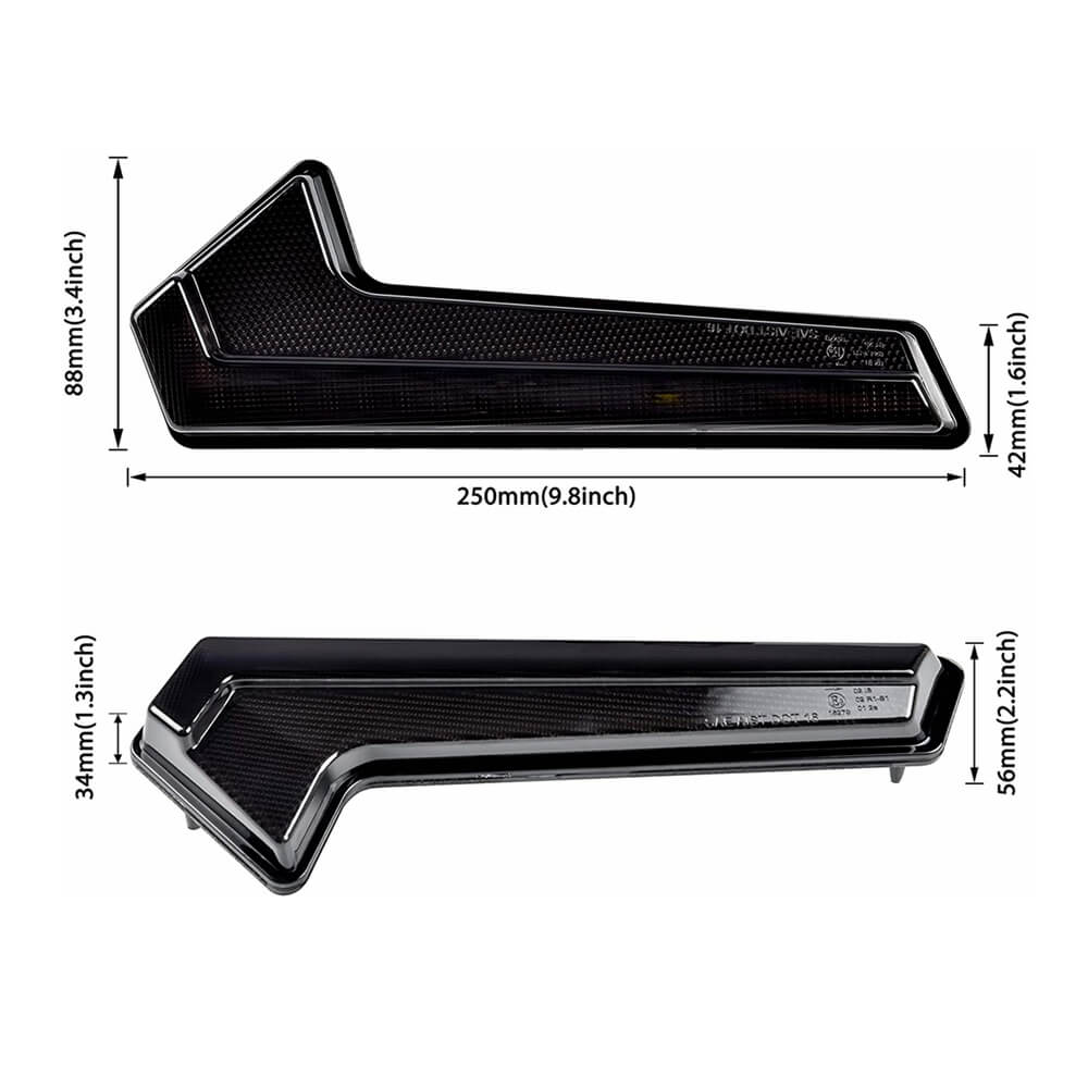 UTV LED Taillights Tail Lights Assembly Rear Lamps for Polaris RZR XP Turbo Sportsman 1000 850 570 2017-2025 - pazoma