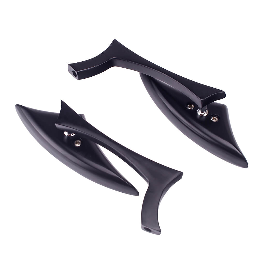 2Pcs 8/10mm Universal Aluminum Alloy Motorcycle Side Rearview Mirrors for Honda Suzuki Kawasaki Yamaha V-Star XVS 650 950 1100 Custom chopper - pazoma