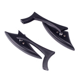 2Pcs 8/10mm Universal Aluminum Alloy Motorcycle Side Rearview Mirrors for Honda Suzuki Kawasaki Yamaha V-Star XVS 650 950 1100 Custom chopper - pazoma