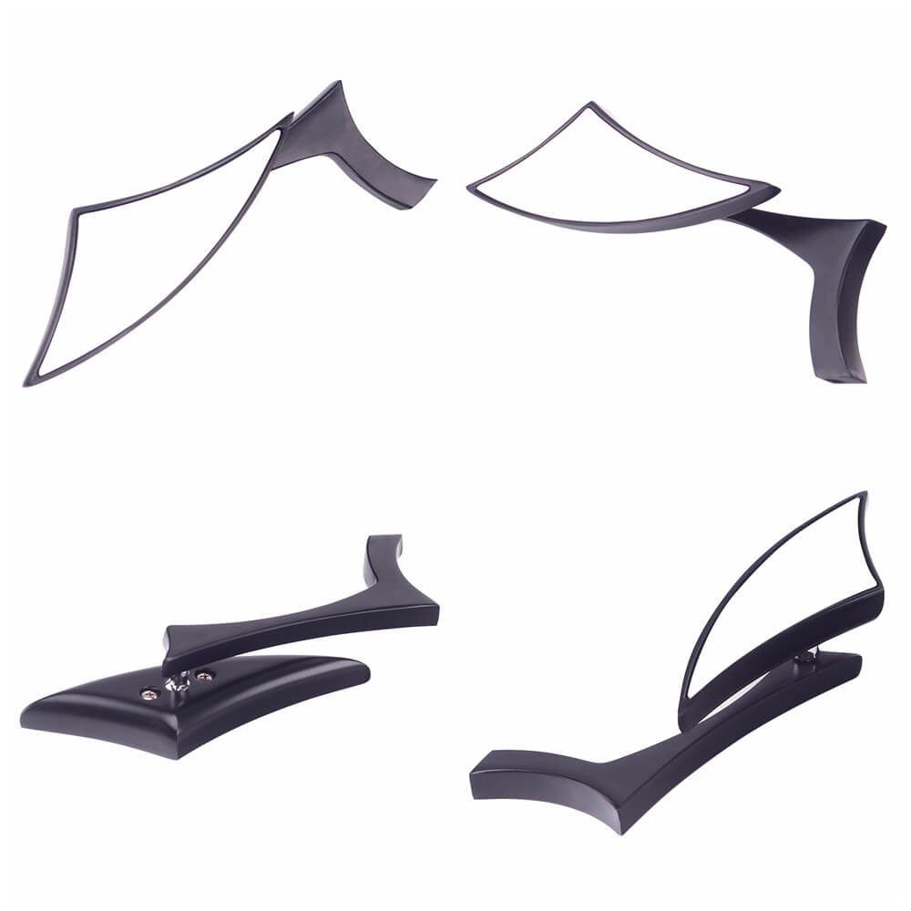 2Pcs 8/10mm Universal Aluminum Alloy Motorcycle Side Rearview Mirrors for Honda Suzuki Kawasaki Yamaha V-Star XVS 650 950 1100 Custom chopper - pazoma