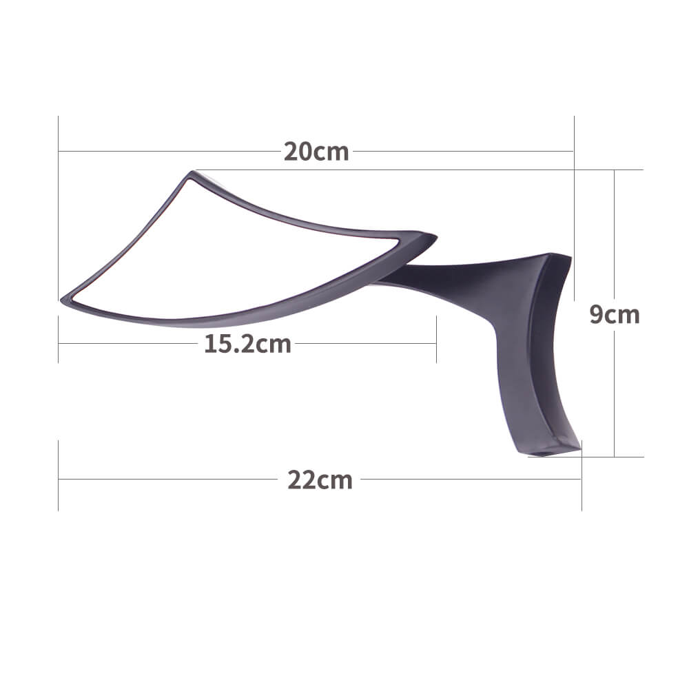 2Pcs 8/10mm Universal Aluminum Alloy Motorcycle Side Rearview Mirrors for Honda Suzuki Kawasaki Yamaha V-Star XVS 650 950 1100 Custom chopper - pazoma