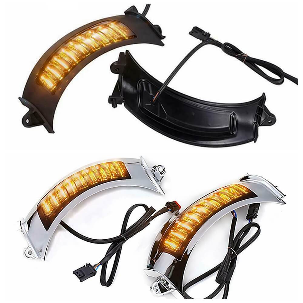 Harley Road Glide ST Special Limited CVO FLTRX FLTRK FLTRXS FLTRXSE FLTRXST FLTRKSE LED Headlight Bezels Side Marker DRL w/ Turn Signals Light - pazoma