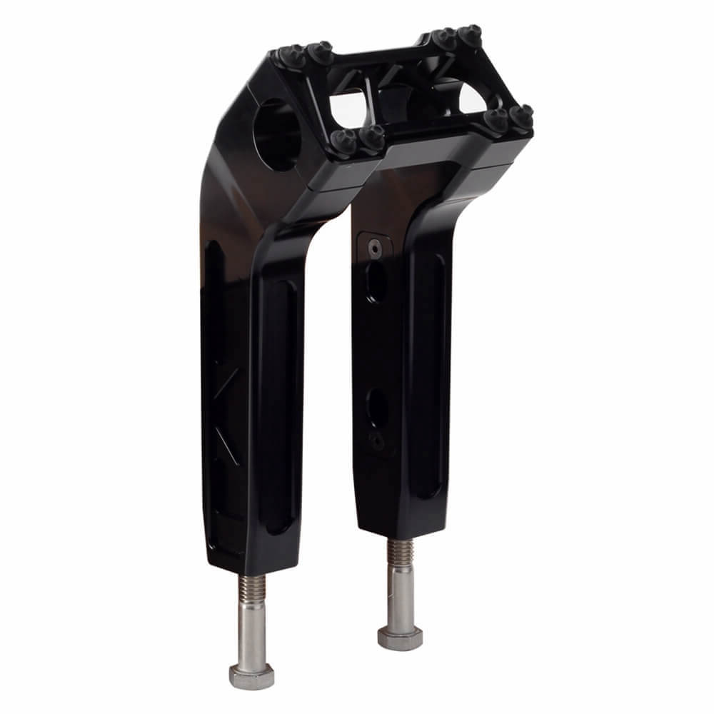 4"-14" Handlebar Riser Clamp Kit 1.5" Pullback For Harley 1-1/2" Tapered Fat Bars Softail Dyna FXFB FLHC FLSL FXLR FXBB FXLRS 18+ - pazoma