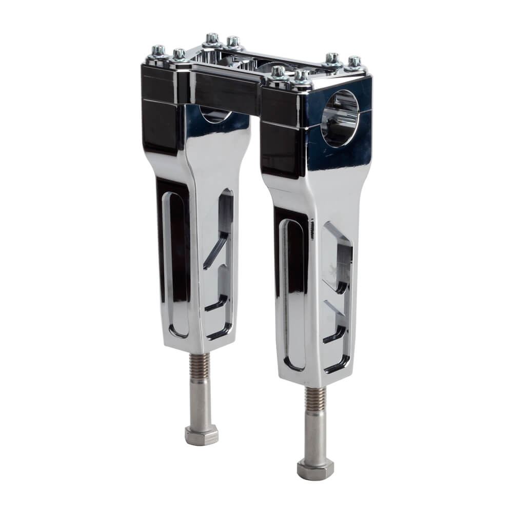 4"-14" Top Clamp Straight Handlebar Risers For Harley 1-1/4" Tapered Fat Bars Handlebars FLFB FLSL FXBB FXBR FXFB FXLR FXLRS FXLRST - pazoma