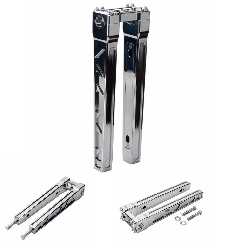 4"-14" Top Clamp Straight Handlebar Risers For Harley 1-1/8" 28.6mm MX Style Handlebars FLFB FLSL FXBB FXBR FXFB FXLR FXLRS FXLRST - pazoma