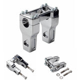 4"-14" Top Clamp Straight Handlebar Risers For Harley 1-1/8" 28.6mm MX Style Handlebars FLFB FLSL FXBB FXBR FXFB FXLR FXLRS FXLRST - pazoma