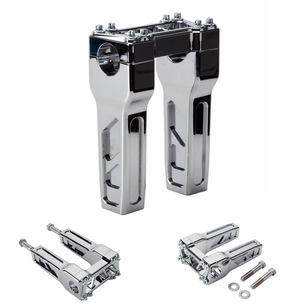4"-14" Top Clamp Straight Handlebar Risers For Harley 1-1/8" 28.6mm MX Style Handlebars FLFB FLSL FXBB FXBR FXFB FXLR FXLRS FXLRST - pazoma