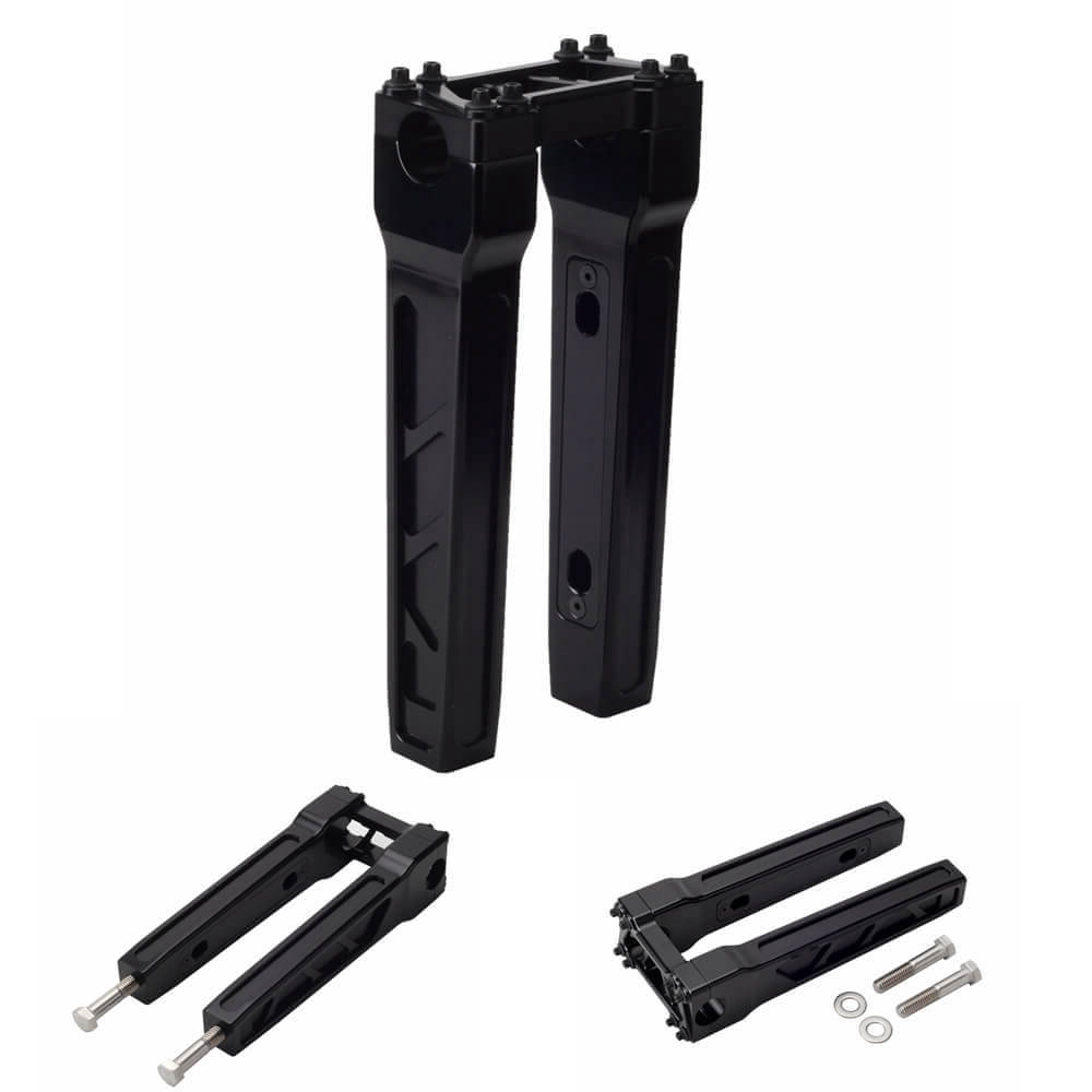 4"-14" Top Clamp Straight Handlebar Risers For Harley 1-1/8" 28.6mm MX Style Handlebars FLFB FLSL FXBB FXBR FXFB FXLR FXLRS FXLRST - pazoma