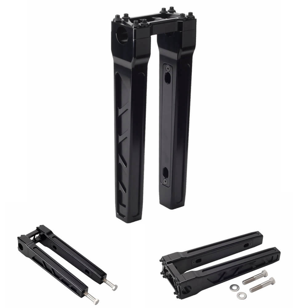 4"-14" Top Clamp Straight Handlebar Risers For Harley 1-1/8" 28.6mm MX Style Handlebars FLFB FLSL FXBB FXBR FXFB FXLR FXLRS FXLRST - pazoma