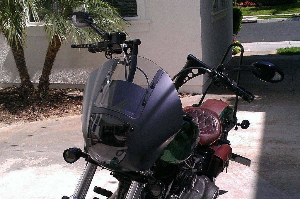 Motorcycle Headlight Fairing With Clear Windshield For Harley Dyna Sportster XL 88-16 Dyna 95-05 FXR 86-94 - pazoma