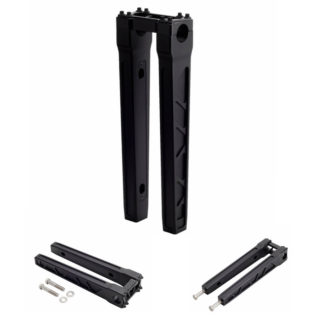 4" 6" 8" 10" 12" 14" Club Style Top Clamp Straight Handlebar Risers For Harley 1'' Bar Dyna Softail Sportster Touring - pazoma