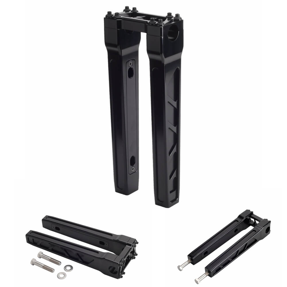 4" 6" 8" 10" 12" 14" Club Style Top Clamp Straight Handlebar Risers For Harley 1'' Bar Dyna Softail Sportster Touring - pazoma