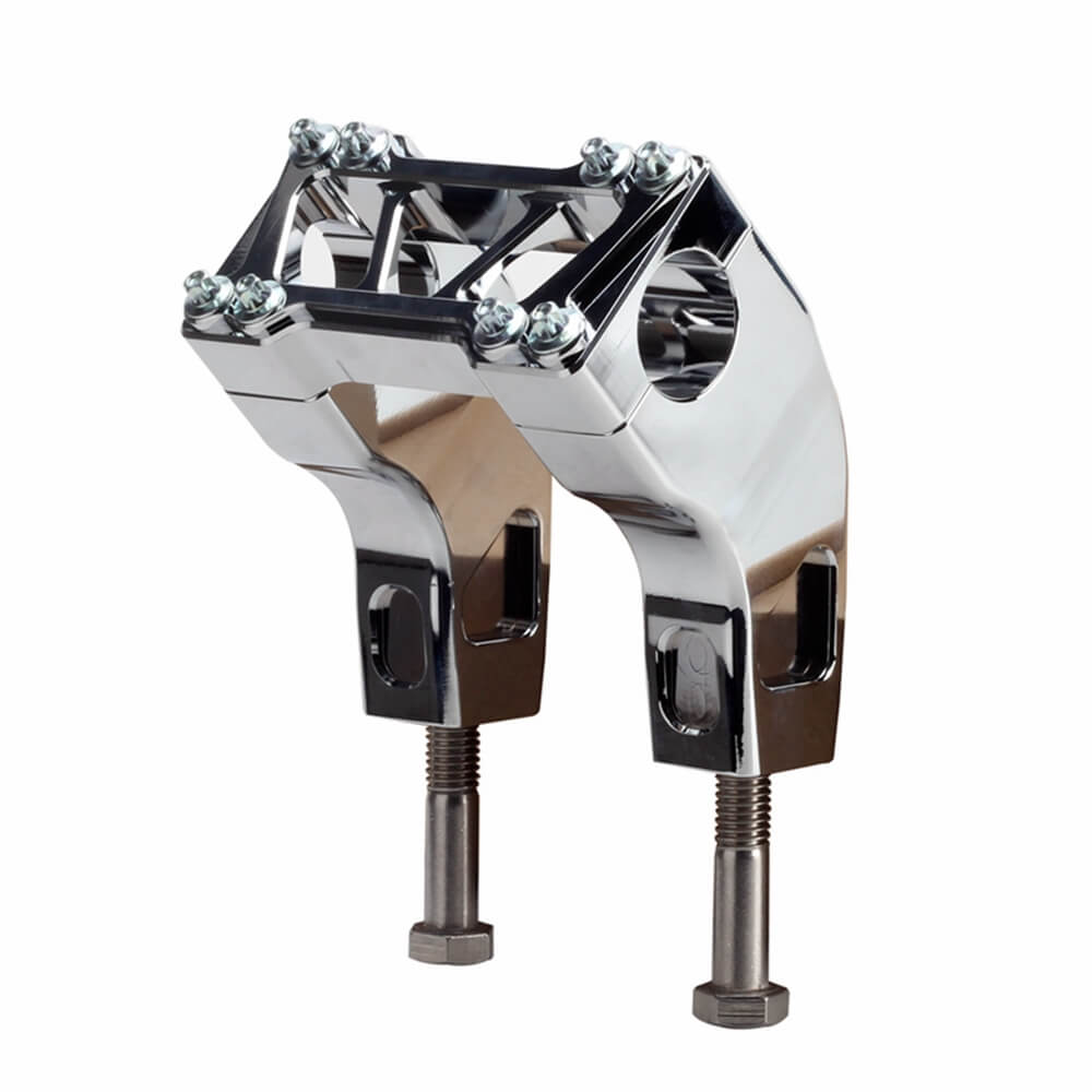 4" 6" 8" 10" 12" 14" Pullback Handlebar Risers Clamp For Harley 1.25" Tapered Fat Bars Softail Dyna Sportster Low Rider Fat Street Bob - pazoma
