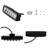 New 4D Optic Lens 6″ LED Light Bar 18W Work Light DRL Driving Fog Spot Lamp Single Row For Harley Dyna Softail 00-17 M8 FXBB Club Style - pazoma