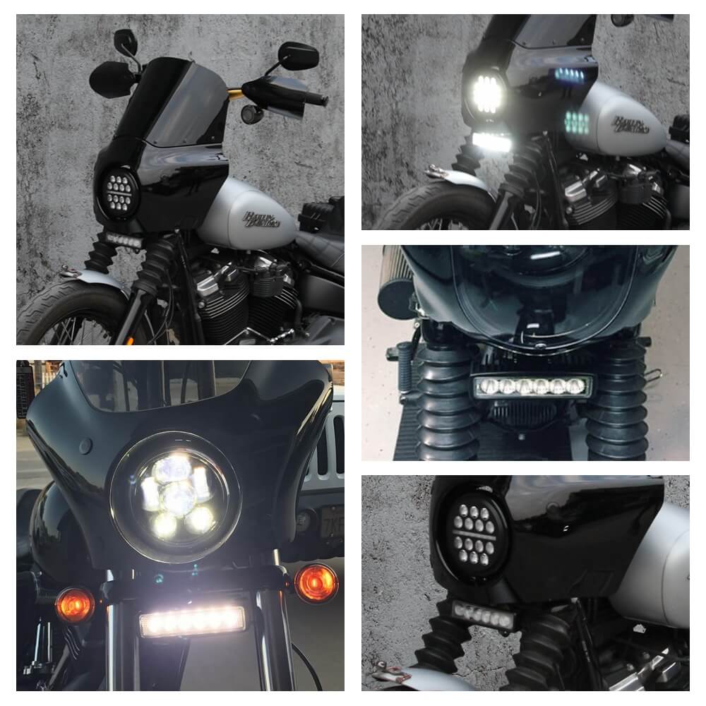 New 4D Optic Lens 6″ LED Light Bar 18W Work Light DRL Driving Fog Spot Lamp Single Row For Harley Dyna Softail 00-17 M8 FXBB Club Style - pazoma