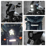 New 4D Optic Lens 6″ LED Light Bar 18W Work Light DRL Driving Fog Spot Lamp Single Row For Harley Dyna Softail 00-17 M8 FXBB Club Style - pazoma