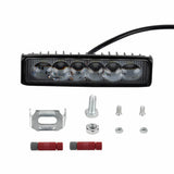 New 4D Optic Lens 6″ LED Light Bar 18W Work Light DRL Driving Fog Spot Lamp Single Row For Harley Dyna Softail 00-17 M8 FXBB Club Style - pazoma