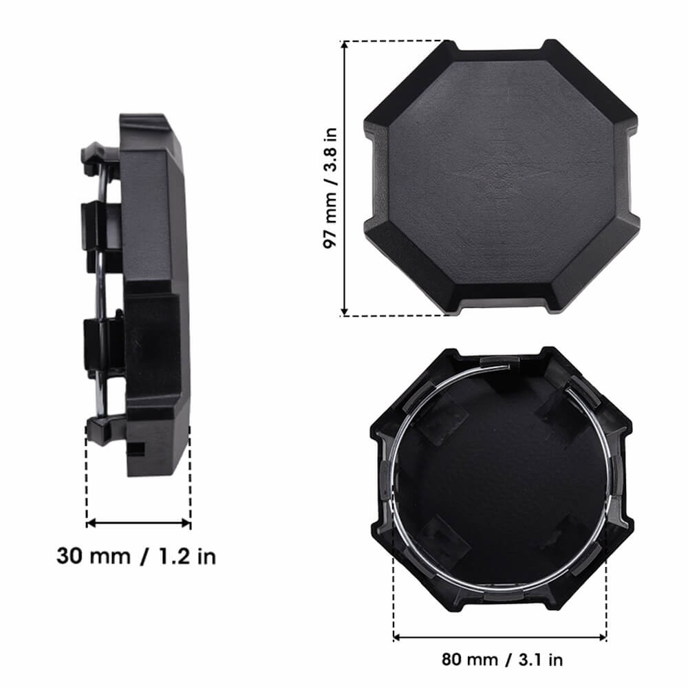 *SET OF 4* RZR Wheel Tire Rim Hub Center Cap Covers For Polaris RZR Trail 900 1000 RZRS XP XP4 S S4 TURBO GENERAL 2014-2025 - pazoma