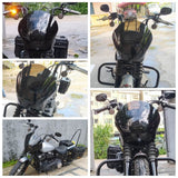 Club Style 5.75" Headlight Quarter Fairing Windshield w/universal mounting kit For Harley Dyna Sportster Softail XL FXR FXD FXBB FXLR FXST - pazoma