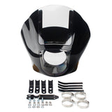 Club Style 5.75" Headlight Quarter Fairing Windshield w/universal mounting kit For Harley Dyna Sportster Softail XL FXR FXD FXBB FXLR FXST - pazoma