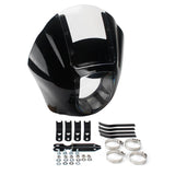Club Style 5.75" Headlight Quarter Fairing Windshield w/universal mounting kit For Harley Dyna Sportster Softail XL FXR FXD FXBB FXLR FXST - pazoma