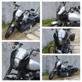 Club Style 5.75" Headlight Quarter Fairing Windshield w/universal mounting kit For Harley Dyna Sportster Softail XL FXR FXD FXBB FXLR FXST - pazoma