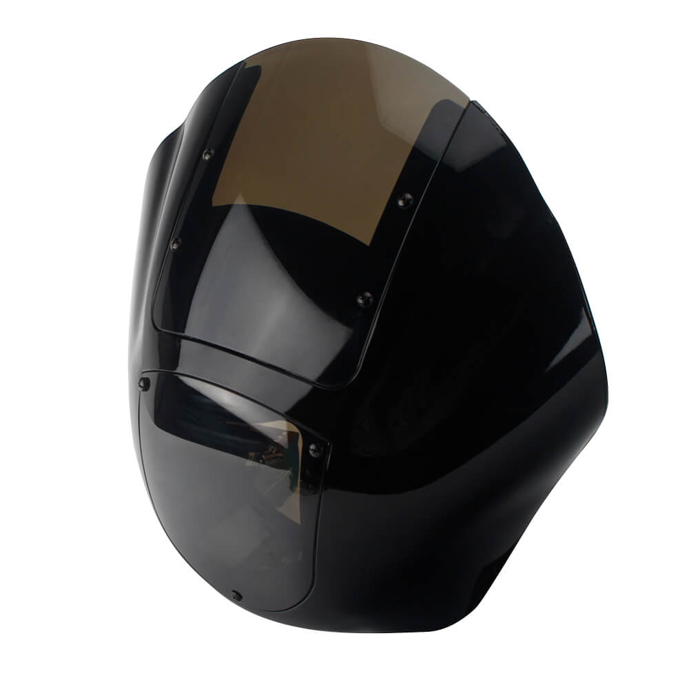 Club Style 5.75" Headlight Quarter Fairing Windshield w/universal mounting kit For Harley Dyna Sportster Softail XL FXR FXD FXBB FXLR FXST - pazoma