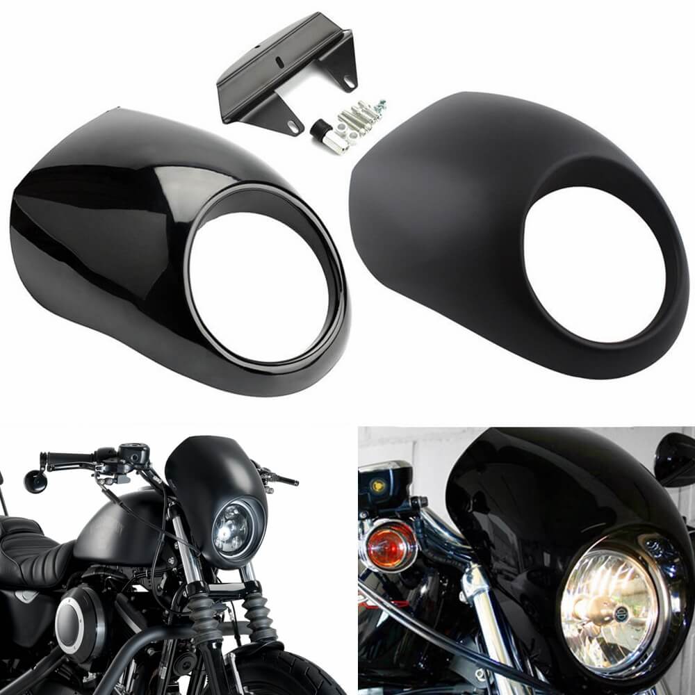 Motorcycle Head light Headlight Fairing Front Cowl Fork Mount For Harley Sportster Dyna FX XL 883 1200 Motor Accessories - pazoma