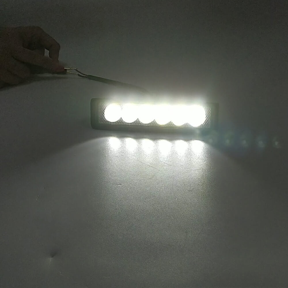 6″ LED Light Bar 18W Work Light DRL Driving Fog Spot Lamp Single Row For Harley Dyna Softail 00-17 M8 - pazoma