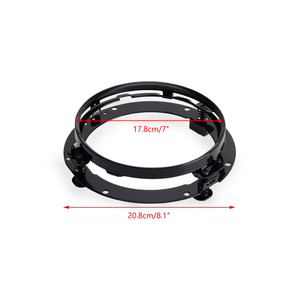 7" LED Round Headlight Mounting Ring Holder Bracket Mount Kit For Harley Touring Electra Glide Road King Street Glide 1991-2013 - pazoma