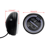 7" Universal Motorcycle LED Headlight Cafe Racer Round Headlamp w/ High Low Beam Halo Daytime Running Light DRL For HONDA CB400 - pazoma